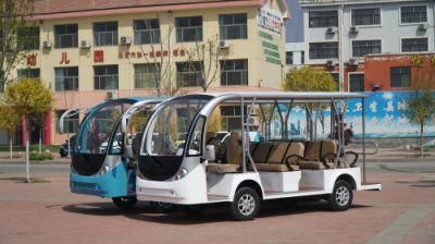 China Supplier 11 Passenger Visit The Electric Shuttle Car Double Decker Sightseeing Tourist Bus