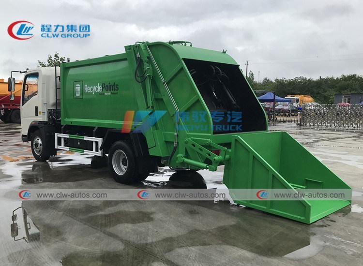 Sinotruck HOWO 6 Wheeler 4*2 140HP 5m3 6m3 Compresssion Garbage Compactor Waste Collection Truck