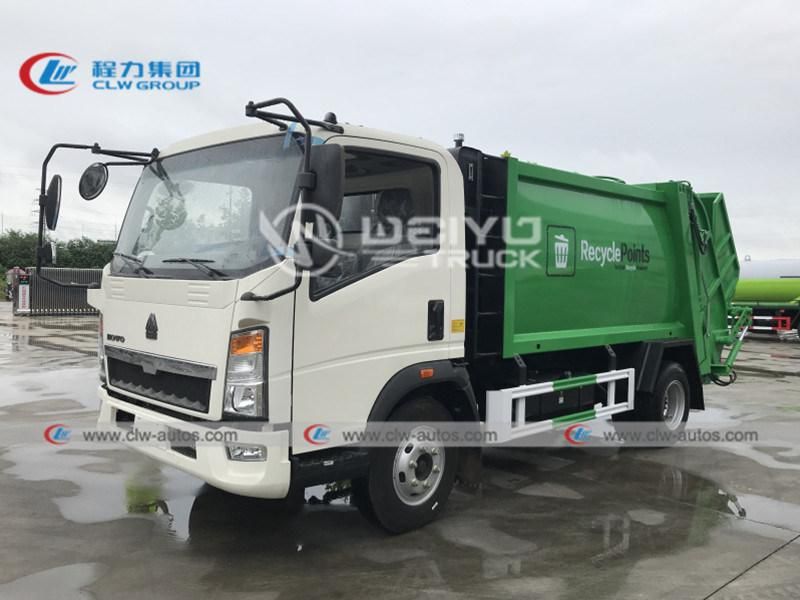 Sinotruk HOWO 4X2 6 Wheels 6 Cbm CCC Municipal Waste Management Garbage Compactor Truck for Sale