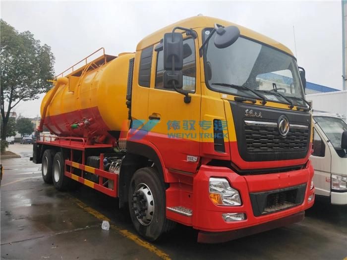 Dongfeng 6X4 18cbm 18tons Vacuum Sewage Suction Tanker Truck with Water Ring Vacuum Pump