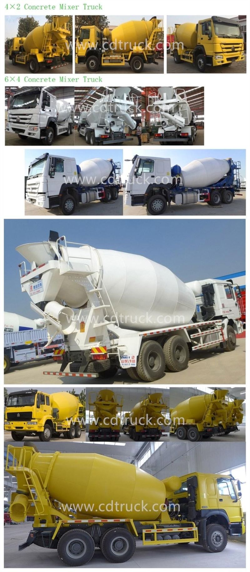 Sinotruk 6X4 3 8 12 Cubic Meters Cement Mixer Truck