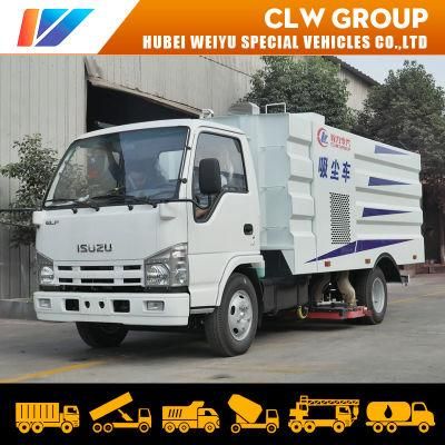 Isuzu 4X2 Vacuum Sweeper Truck 5m3 Stainless Steel for Steel Plants