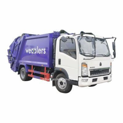Good Quality HOWO Light 4X2 Rhd LHD 4m3 5m3 6m3 7m3 China Mini Compactor Garbage Truck