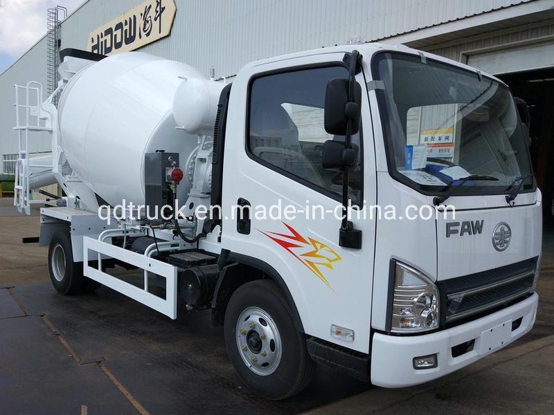 LHD 8~10m3 Low fuel consumption FAW concrete cement truck mixers for sale