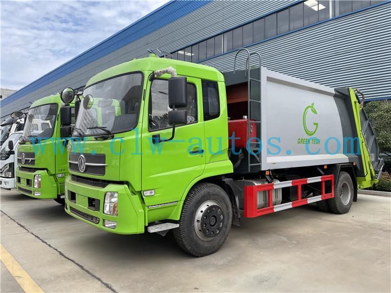 Dongfeng Tianjin 10cbm 12cbm 14cbm Compactor Garbage Truck with Hydraclic System for Sanitaion Refuse Collection Garbage Truck