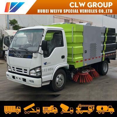 Japan Brand Isuzu Street Sweeping Vehicle 4cbm Dust Tank with 1.5cbm Water Tank Vacuum Suction Road Sweeper Truck