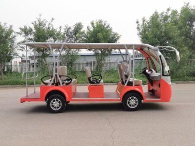 AC Motor Sightseeing Car Bus Customizable 11 Seat Electric Closed Tour Car 8-10 Hours