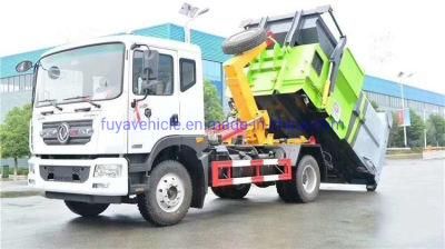 Dongfeng 8t 8tons 10t 10tons Hook Lift Garbage Truck for Waste Collection