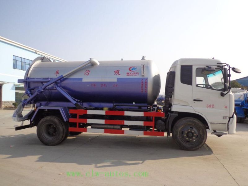Hot-Sale Dongfeng Tianjin 4X2 4X4 LHD Euro 3 Engine 10000liters Vacuum Slurry Sucking Tanker Truck Vacuum Truck Sewage Suction Trucks for Sale