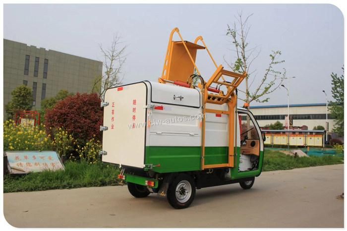 China Electric 3 Wheels Garbage Transportation Mobile Vehicle Tricycle Side Self Loading Refuse Removal Truck