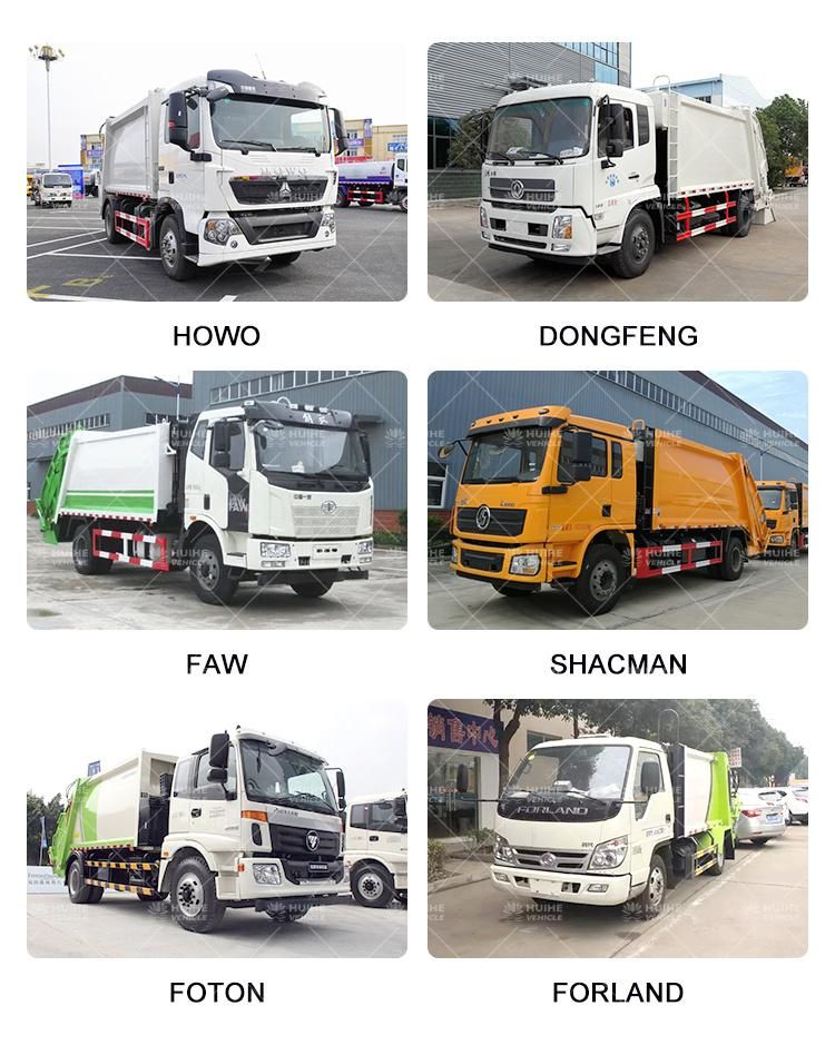 Skip Loader Refuse Collection Compressible Garbage Collection Truck Hydraulic Pump Waste Garbage Truck