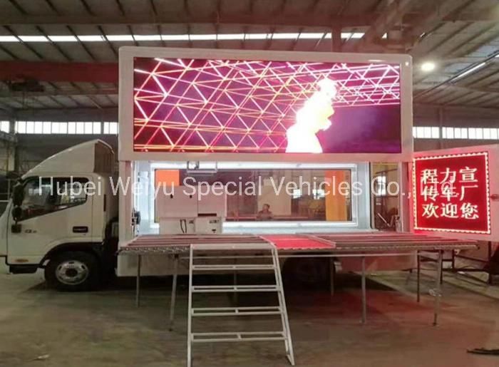 China Factory Price Chengli JAC LED Display Advertising Truck 3 Sides Screen Mobile Billboard Truck with Lifting Stage Function