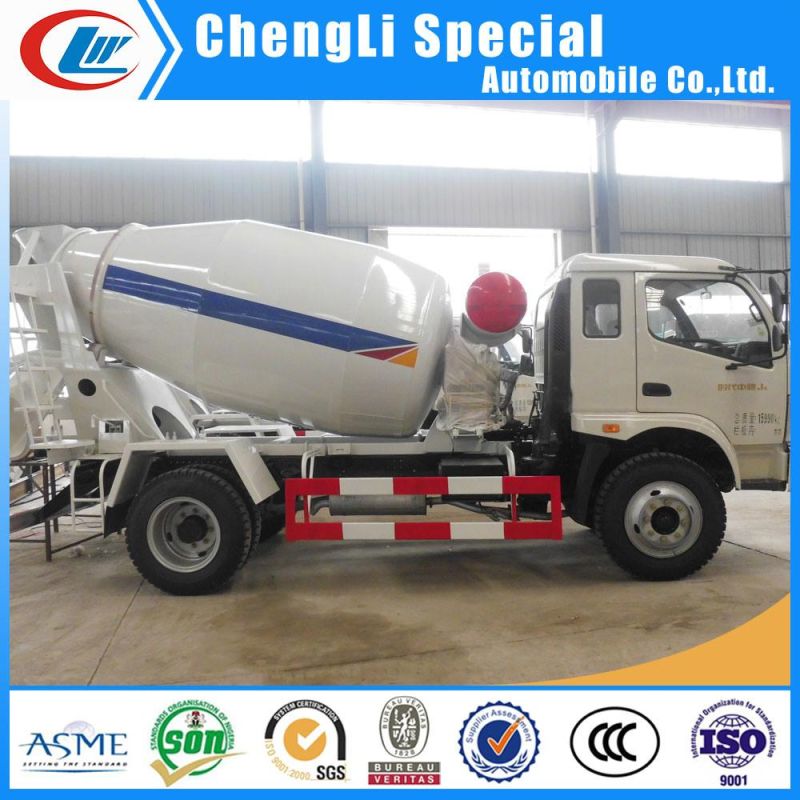 6-Wheel Small Forland 3.5 Cubic Meters Concrete Mixer Truck for Sale