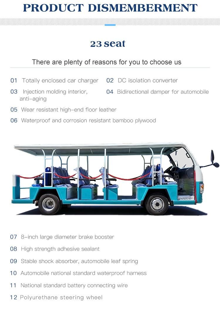Reusable Customized Brand Practical Sightseeing Electrical Buses for Sale