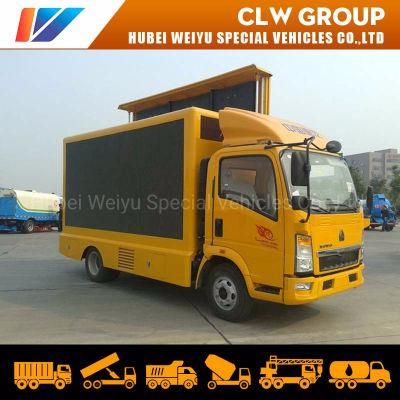Sinotruk HOWO Outdoor Movable Billboard LED Advertising Truck