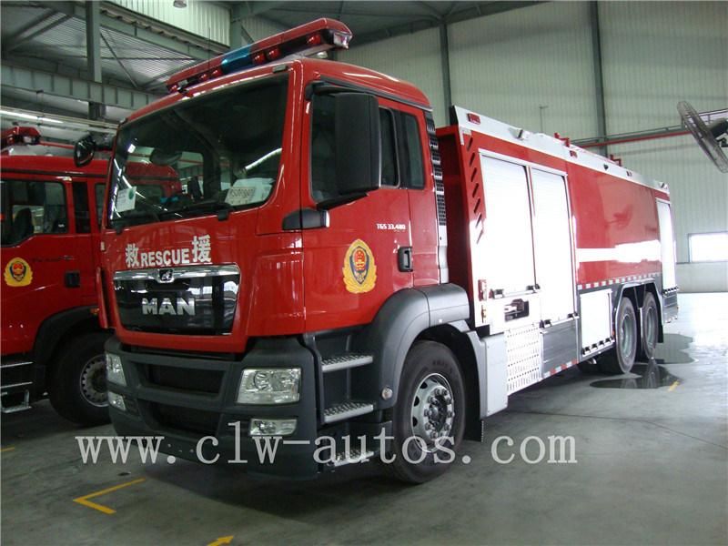 Man 6X4 Emergency Fire Truck 8tons Water and Foam Tank Fire Rescue Truck Fire Fighting Truck