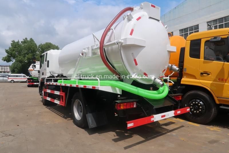 Foton Auman 10 Cubic Meters Waste Water Pump 10ton Toilet Sewer Suction Vacuum Tanks for Septic Trucks