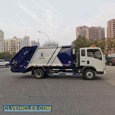 Sinotruk 4X2 116HP 6 Wheels 6cbm Garbage Truck HOWO Garbage Compactor