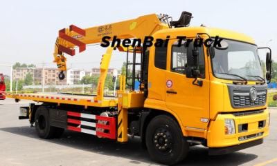Hot Sale Dongfeng Euro 5 4X2 Wrecker Truck with 10 Ton Stiff Boom Crane in China