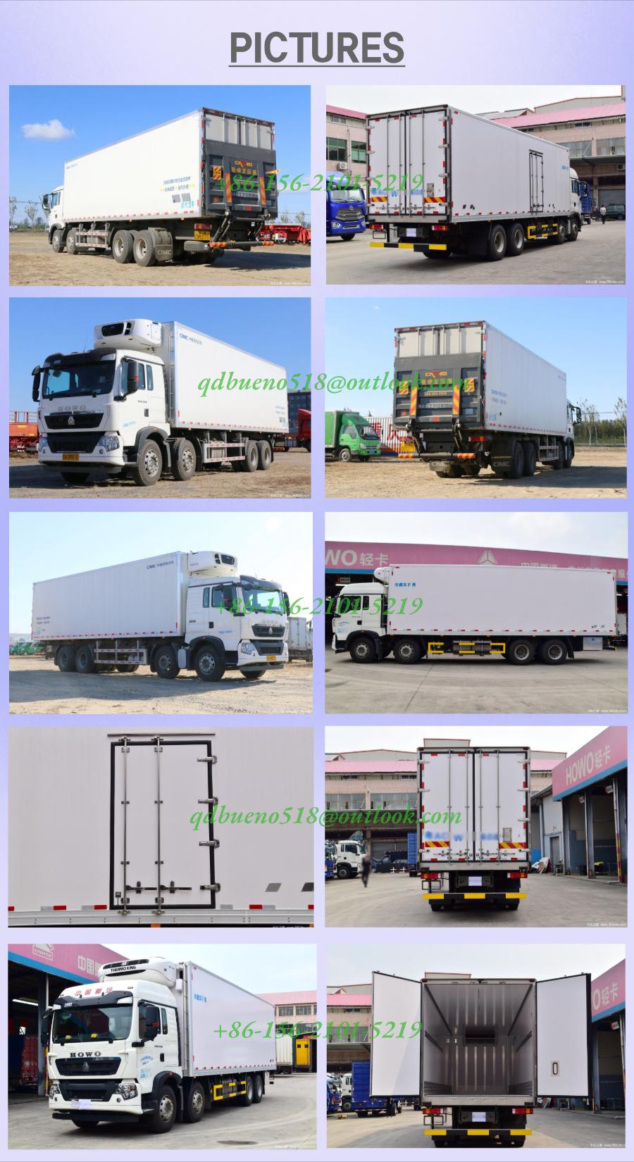 Sinotruk HOWO 3ton 5ton 10ton Euro4 Left Hand Driving Freezer Refrigerator Refrigerated Box Van Truck