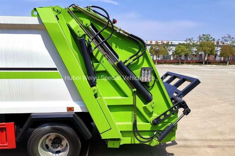 6cbm 4*2 Trash Recycling Garbage Truck for Sanitation with Optional Rear Lifting Device Compactor Refuse Garbage Truck