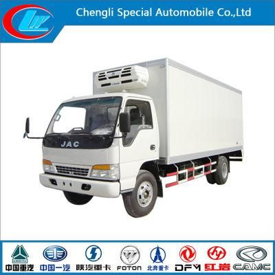 New Condition Mini JAC Mobile Kitchen Truck 3 Ton JAC Mini Refrigerated Van Truck Mini Frozen Truck Sale