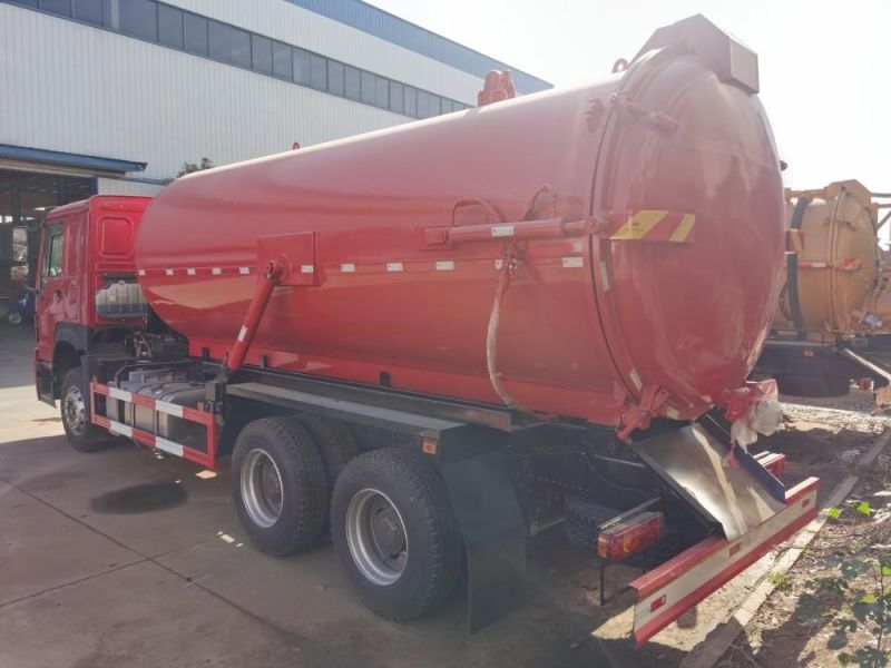 Sinotruk HOWO 6X4 18000L Vacuum Sewage Suction Truck with Italy Moro Pump for Sale