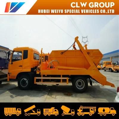 China Factory Price Dongfeng 7cbm 7000liters Swept Body Garbage Truck Refuse Collector Swing Arm Garbage Truck