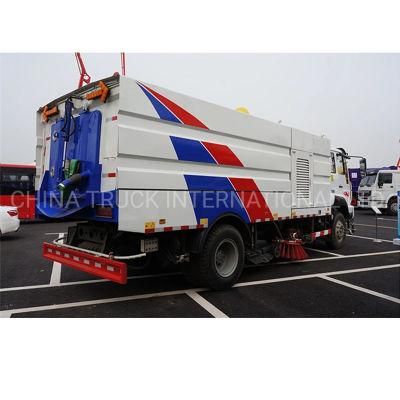 HOWO Road Sweep and Watering Truck with Suction Street Cleaning Sweeper Truck