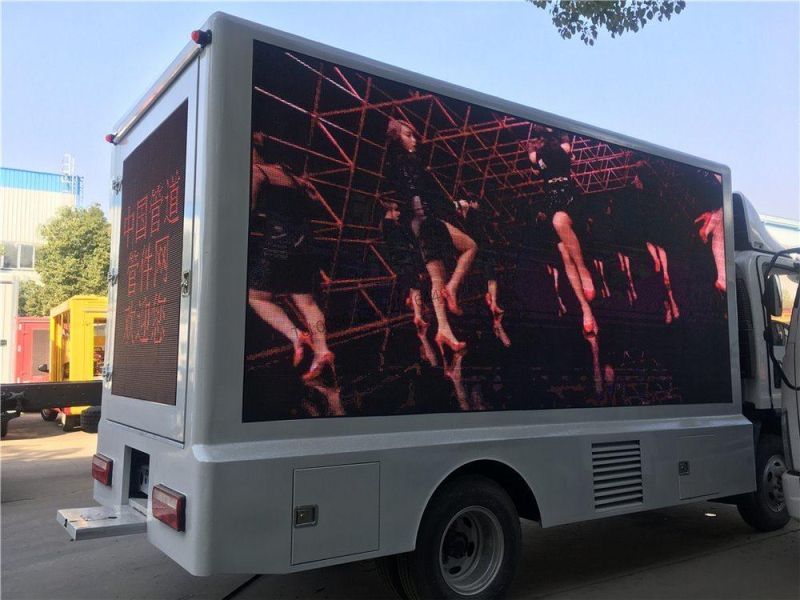 Japan Chassis P4 P5 P6 Full Color Isuzu Mobile Truck Advertising with Lifting Screen