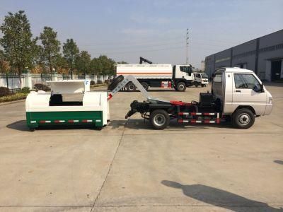 Small Mini 4X2 Foton 3m3 3 Cubic 3cbm 3000 Litres 3 Ton Hooklift Garbage Truck