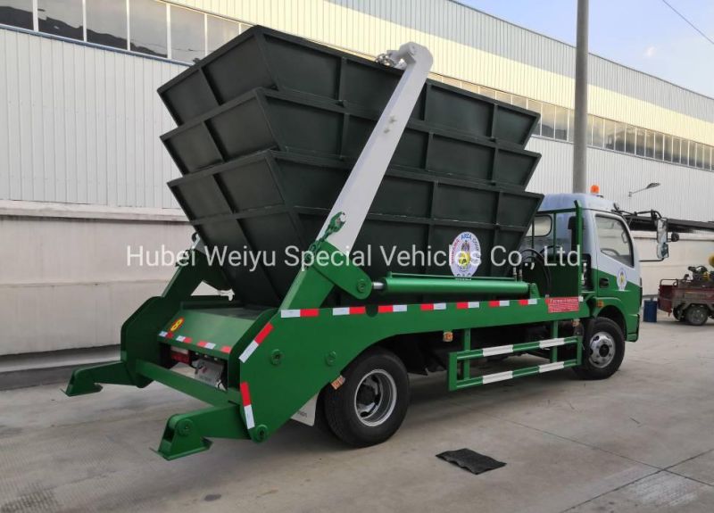 8 Cubic Garbage Bin Skip Loader Garbage Truck Swing Arm with Steel Chain Waste Bin /Trash Can