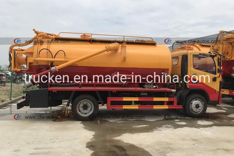 Factory Selling China 5-8cbm Dongfeng 4X2 Vacuum Sewage Drainage Pump Truck High Pressure Vacuum Sewage Suction Truck