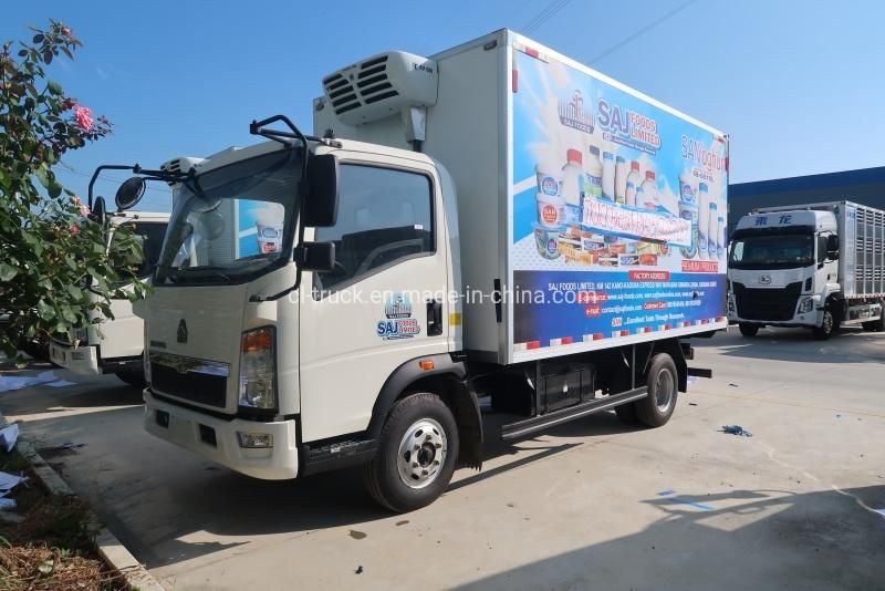 HOWO Foton Right Left Hand Drive Refrigerated Freezer Aumark 6tons 7tons 8tons Refrigerator Truck for Sale