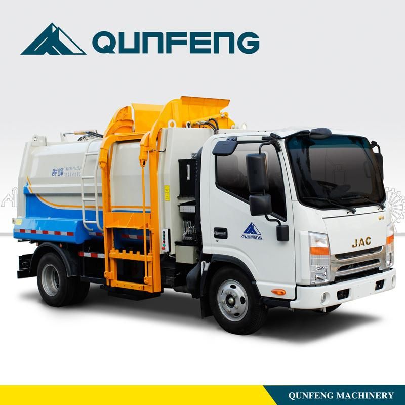 Side-Loading Garbage Compression Bin Collection Truck