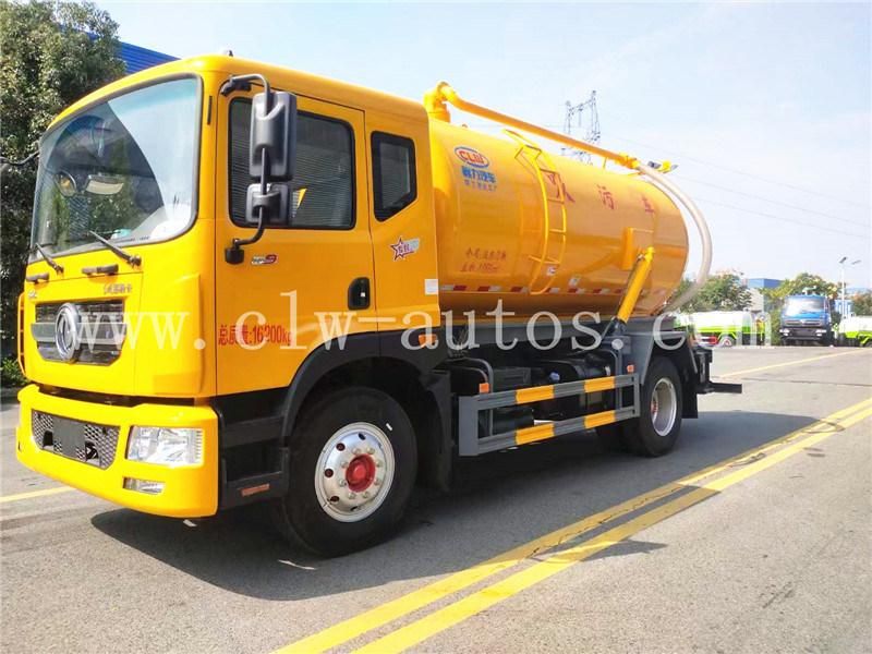 Dongfeng D9 Duolicar 12000liters 12cbm 12m3 Vacuum Sewage Suction Truck Sewer Tank Truck Septic Tank Truck