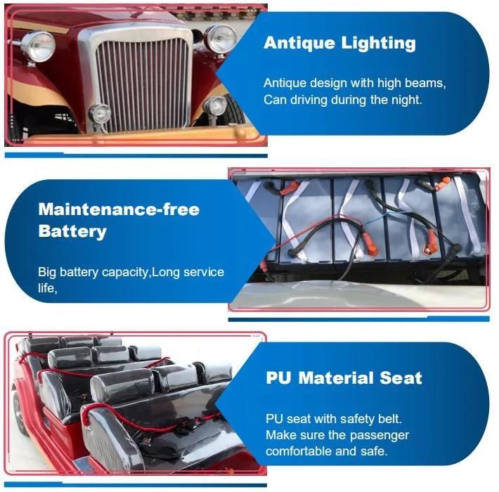 Electric Classic Retro Bus/ Electric Vintage Car with 12 Seats.