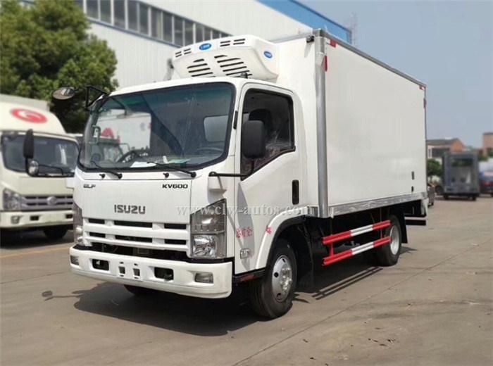 Japan Isuzu 4-5tons Refrigeration Truck 4X2 Refrigerator Freezer Cargo Van Truck