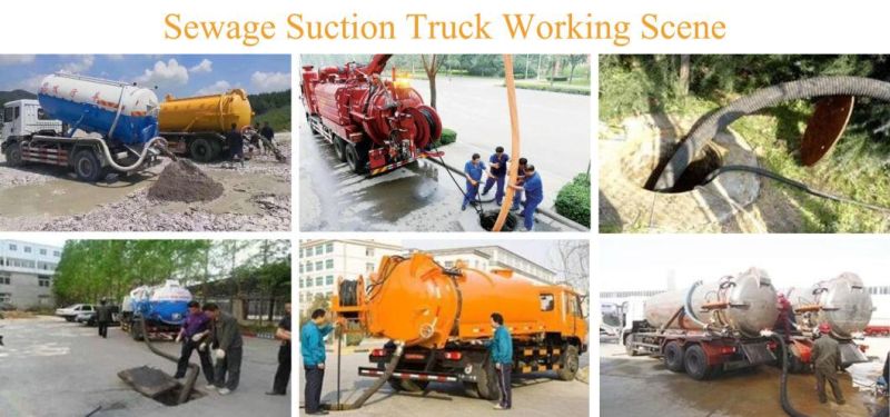 9000 Liters City Sanitation Sewage Vacuum Suction High Pressure Jetting Truck