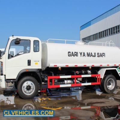 Sinotruk HOWO 4X2 6wheelers 10cbm Water Tank Bowser Spray Truck