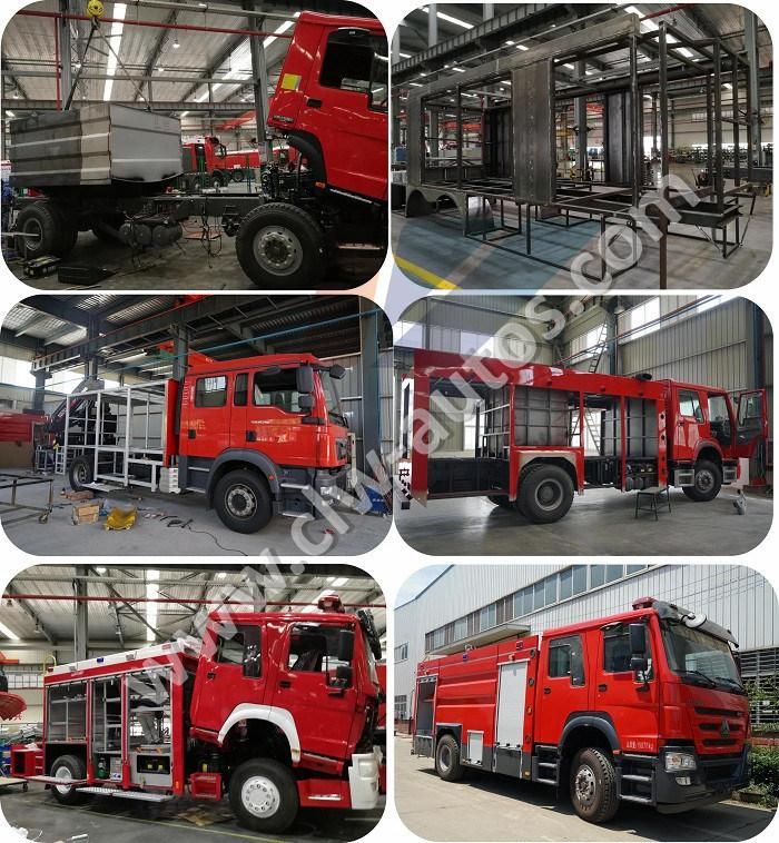 HOWO 10wheels 8000 Liters Fire Rescue Water and Foam Tank Fire Fighting Truck