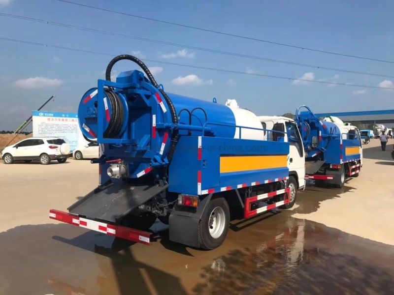 Japan Isuzu 100p Cleaning Vacuum Truck Jetting High Pressure Cleaning Truck with Sewage Suction Truck