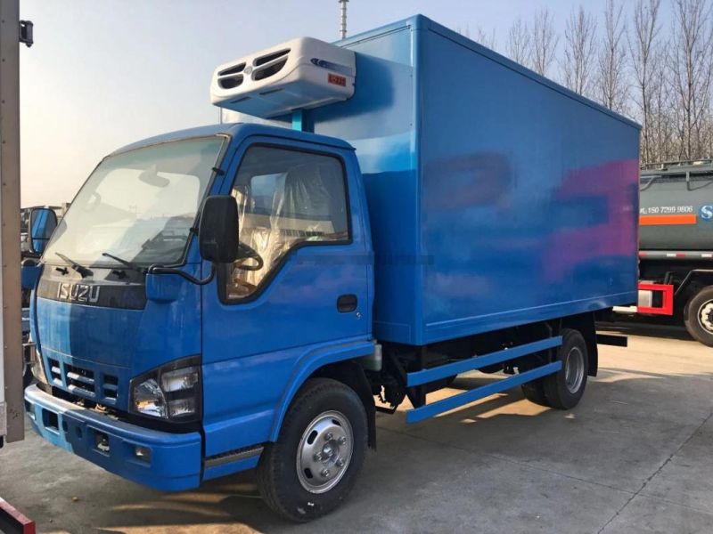 Japan Isuzu 600p Type Van Refrigerated Freezer Truck 5tons 3 Tons Isuzu Refrigerator Truck for Meat and Fish