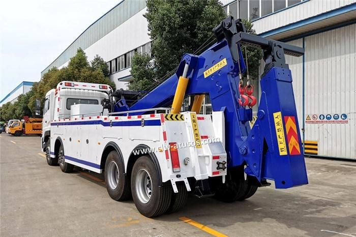 Dongfeng 8X4 25ton 30ton 35ton 40ton Heavy Duty Towing Truck Mounted Crane Under Lift Road Recovery Rescue Wrecker Truck