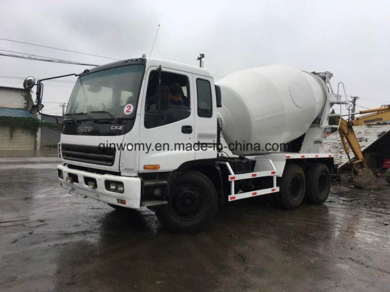 Second Hand Japan Cement Mixing Trucks 6wf1 Isuzu Concrete Mixer Truck