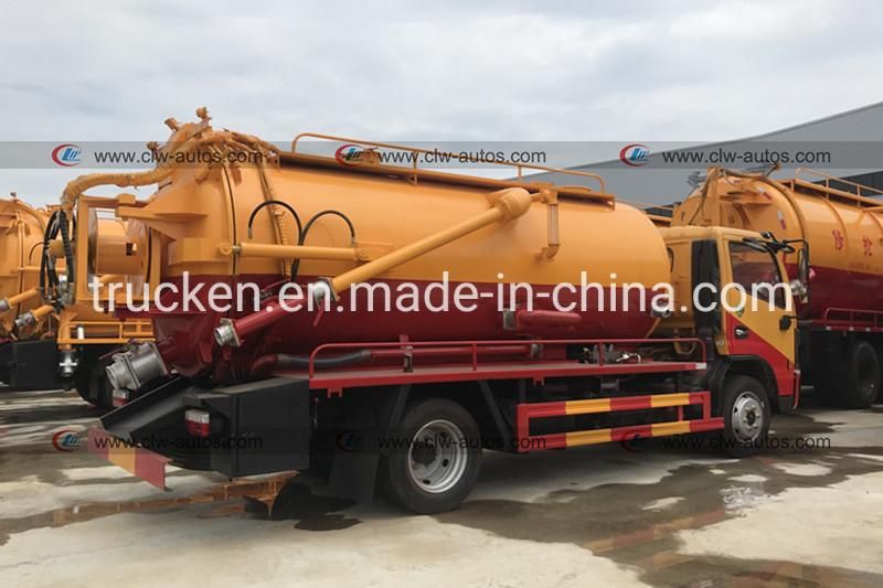 Factory Selling China 5-8cbm Dongfeng 4X2 Vacuum Sewage Drainage Pump Truck High Pressure Vacuum Sewage Suction Truck