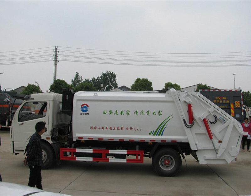 DFAC 4X2 8 M3 New Compactor Garbage Waste Refuse Truck for Sale with Rear Scoop Collection