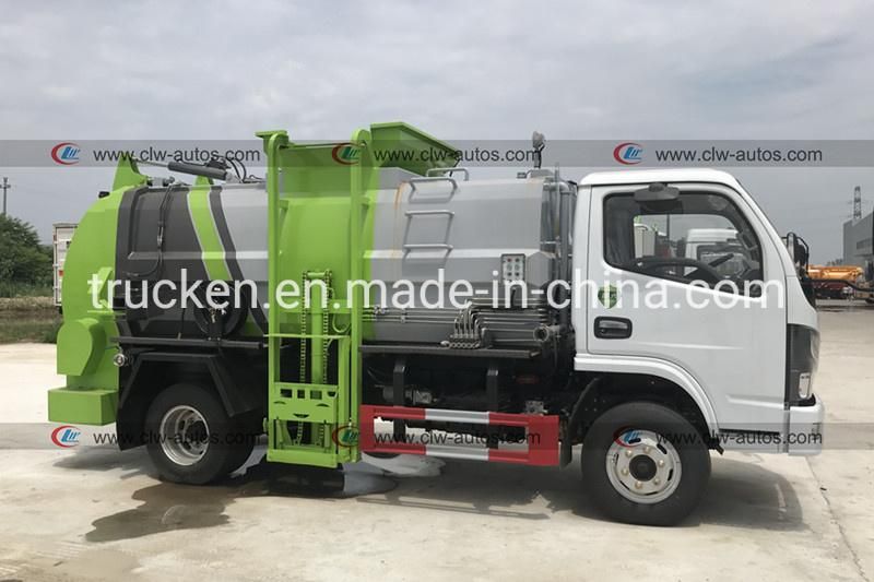 Dongfeng 5000liters Side Bucket Garbage Collector Truck/ Hanging Bucket Roll off Garbage Truck for Urban Garbage Compression Station
