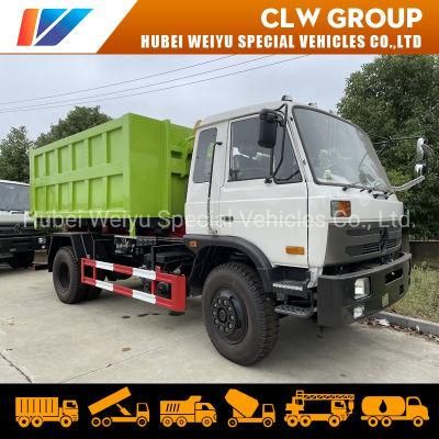 10000liters 10m3 8tons Dongfeng 4X2 Detachable Container Type Hook Lift Arm Garbage Truck