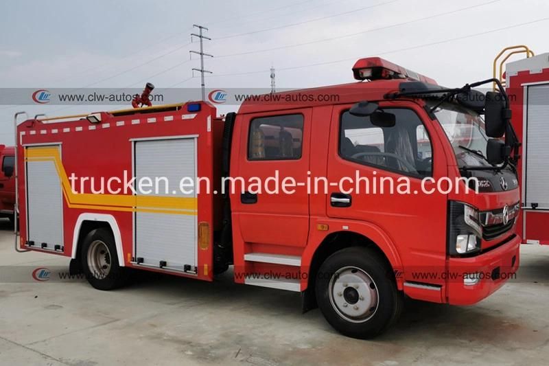 Dongfeng 4X2 6 Wheels Wheeler 5000L Rescue Emergency Fire Engine Fighting Truck